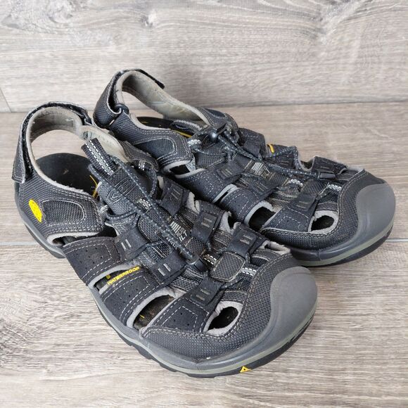 Keen Sandals Mens 9 Black Rialto H2 Waterproof Outdoor Hiking Fisherman Shoe USA main image 4
